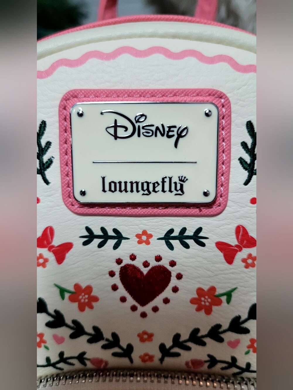 Loungefly Disney Minnie Mouse Floral Embroidered Mini Backpack - Picture 2 of 8